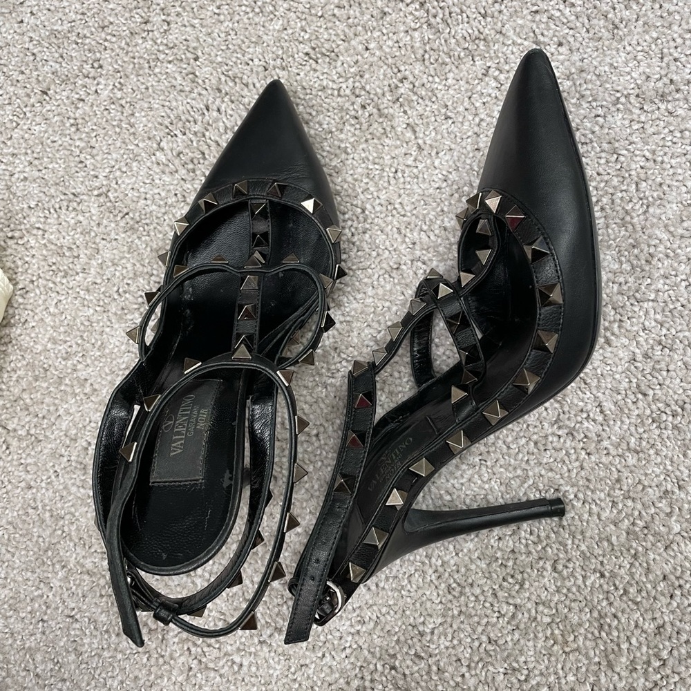 valentino garavani noir rockstud pumps 100mm - Picture 8 of 12